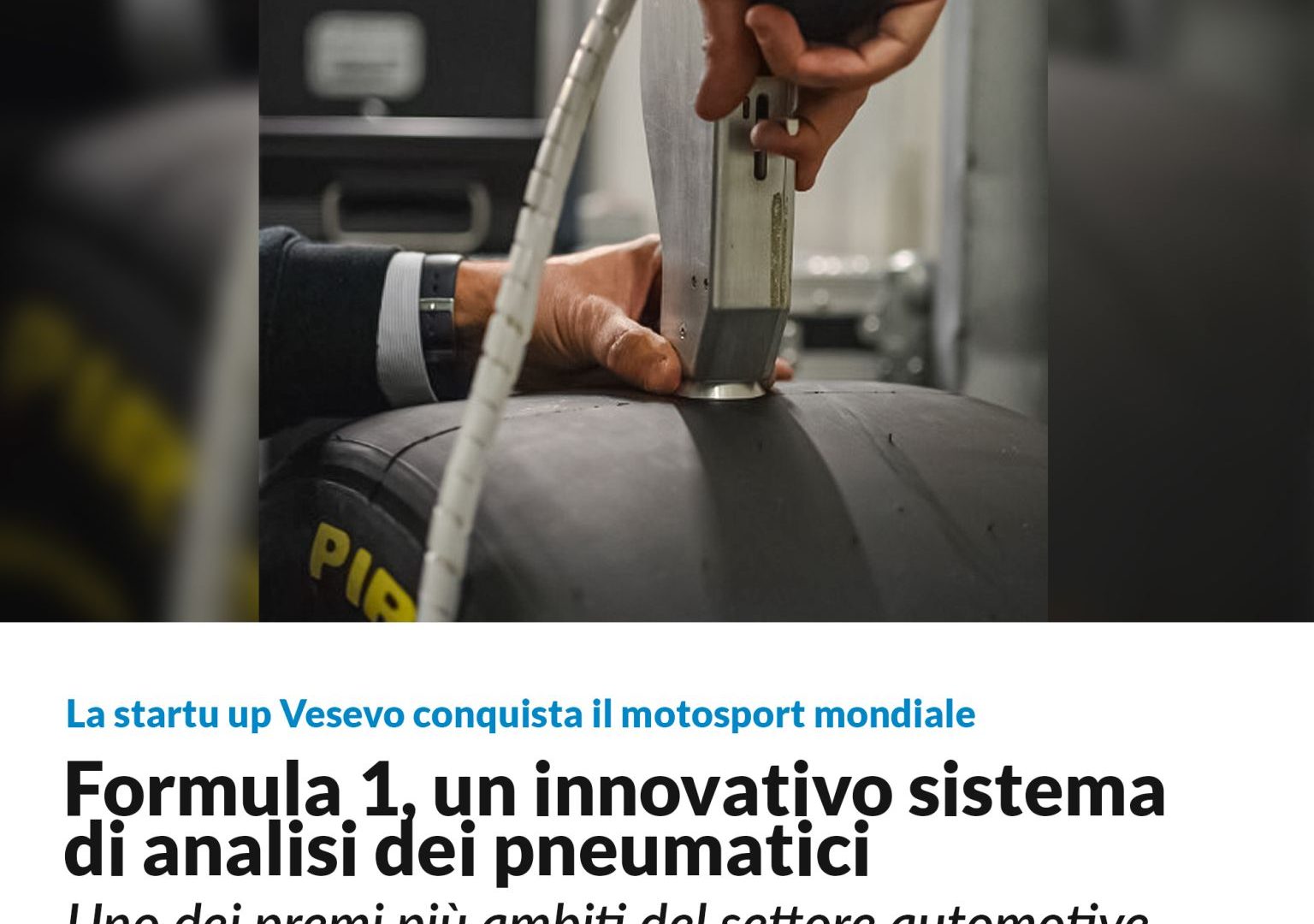 Formula 1, innovativo sistema di controllo pneumatici