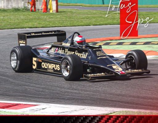 Lotus John player Special, lady in black.