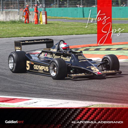 Lotus John player Special, lady in black.