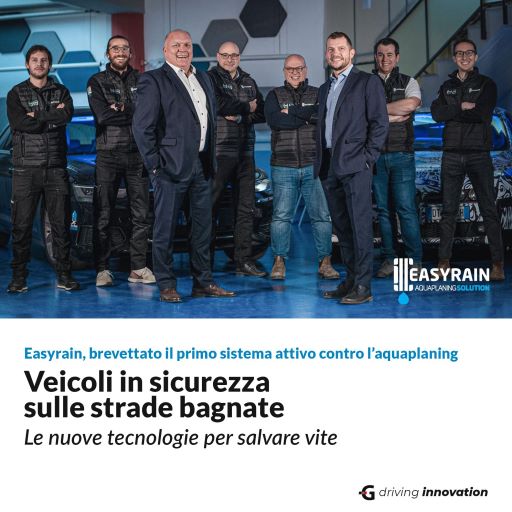 Easy Rain: brevettato primo sistema attivo contro l’acquaplaning