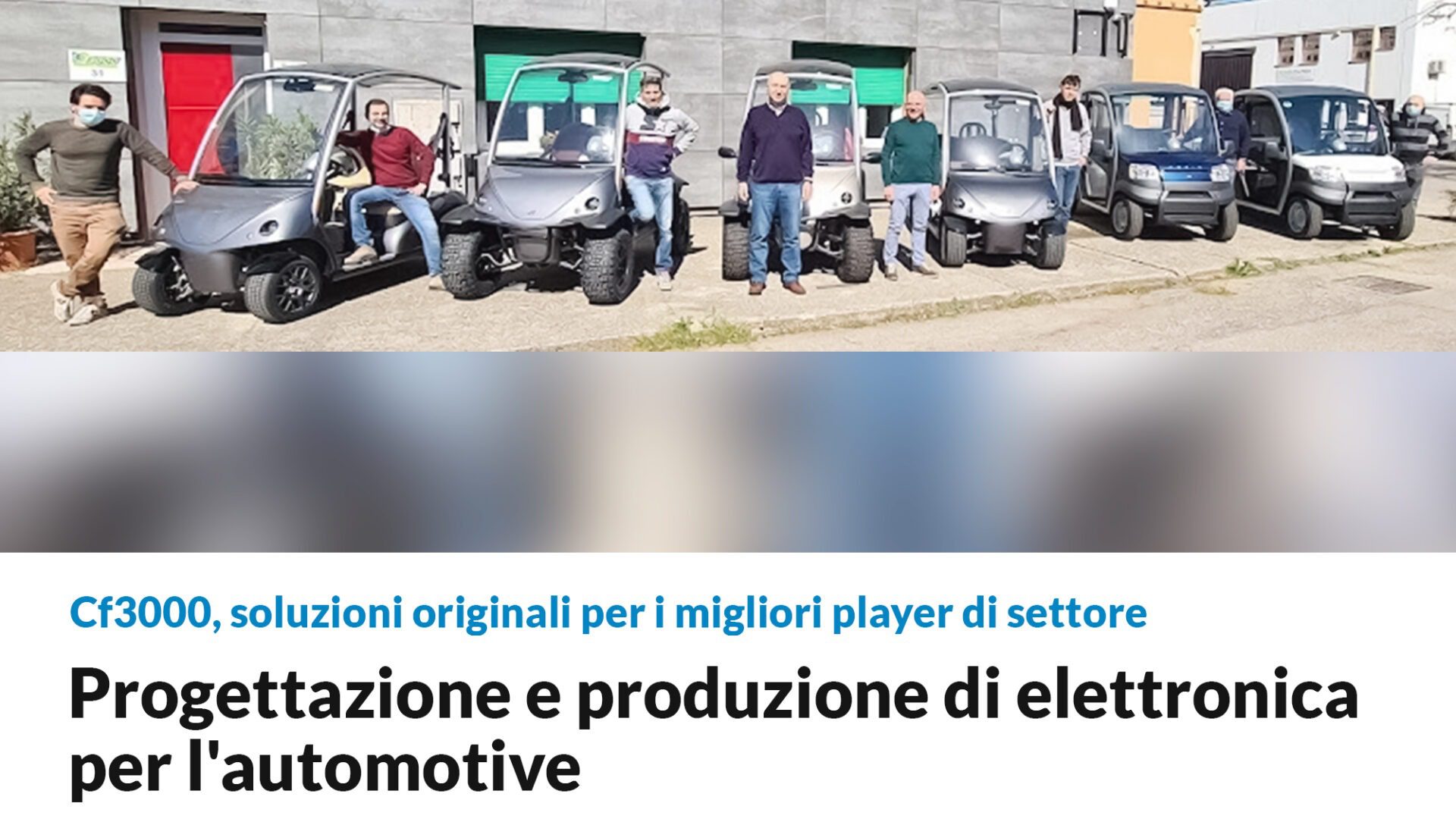 CF3000: progettazione e produzione di elettronica per l’automotive