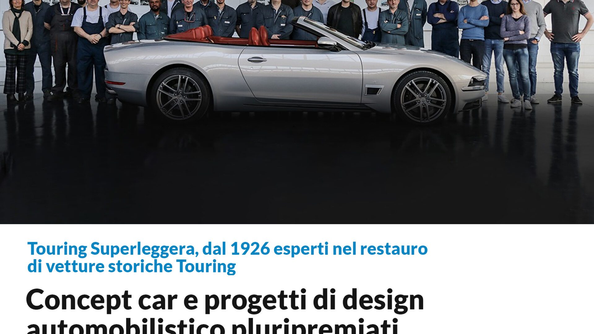 Touring Superleggera: concept car e progetti di design automobilistico pluripremiati
