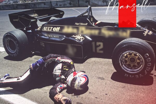 Nigel Mansell, a Dallas 1984, il primo acuto del leone.